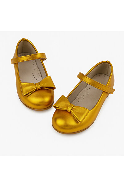 Lika Girl's Shiny Orthopedic Ballet Shoes Orange