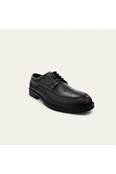 iskarpino Genuine Leather Black Men's Casual Oxford Shoes