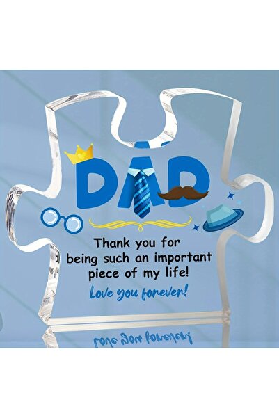 Choice 1pc,Dad Gifts for Dad Acrylic Puzzle Plaque with Sayings, Gifts for Dad from Daughter Son, Dad Th...