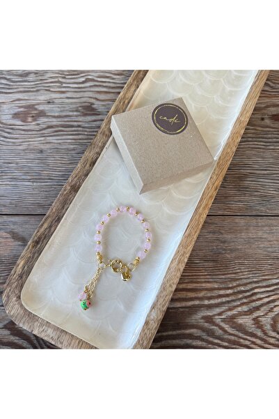 cadeaccessories Pembe Kuvars Taşlı Bilezik