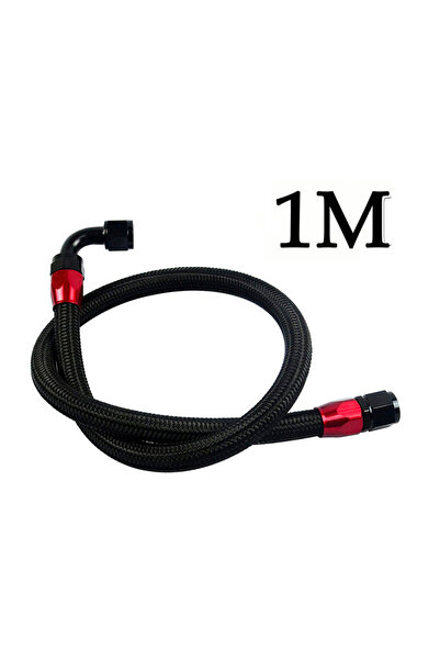 choice2 خرطوم زيت أسود بطول متر واحد من الفولاذ المقاوم للصدأ PQY - AN10، متو...