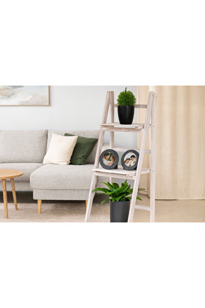 Selgot Ladder-style Shelf with 3 Shelves, White-, 42 x 39 x 109 cm