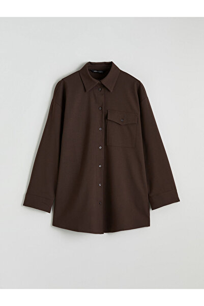 LC Waikiki Brown Loose Fit Women's Shirt Tunic