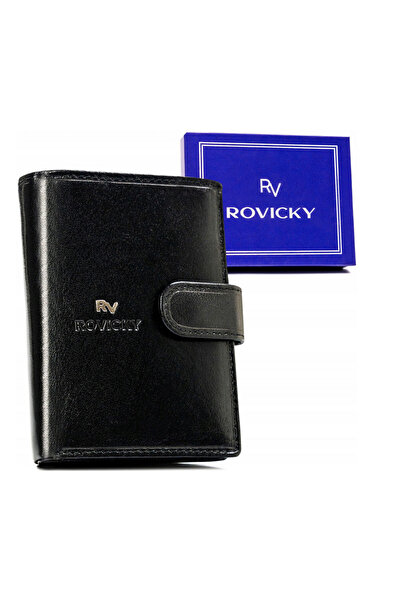 Other Portofel bărbătesc vertical din piele cu închidere cu capsă - Rovicky