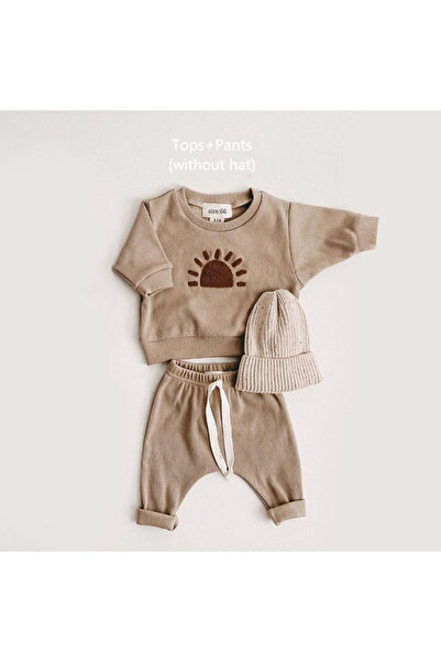 Choice 6-12 شهرًا 73 كاكي ربيع الخريف ملابس أطفال أولاد بنات قطنية مجموعات مل...