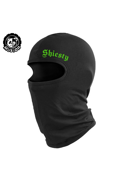 Choice Black and Green Musion Shiesty Ski Mask Y2K Hip Hop Balaclava Breathable Headwear for Riding and Out
