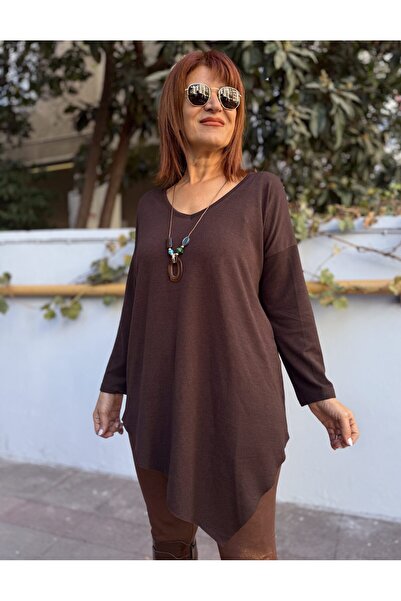 DenizEge V-Neck Knitwear Brown