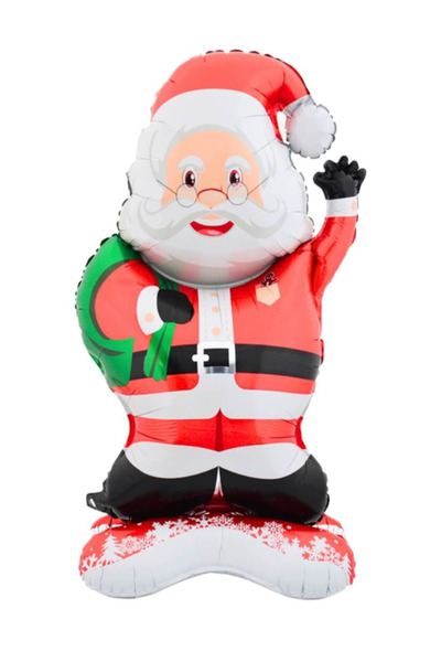 party mix Μεγάλο χριστουγεννιάτικο μπαλόνι Άγιου Βασίλη 120 εκ | Χριστουγεννιάτικο στολίδι | Διακόσμηση για πάρτι Πρωτοχρονιάς | Πρωτοχρονιάτικο μπαλόνι