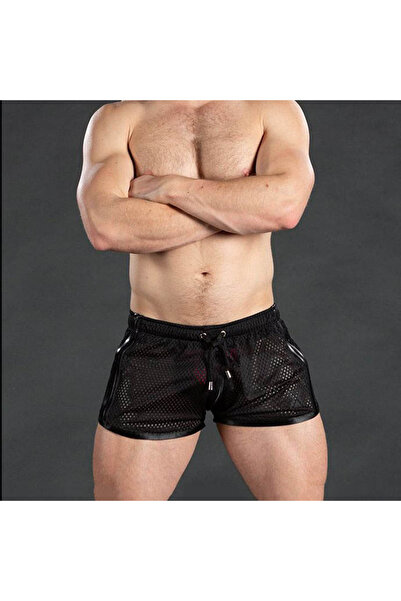 Choice M أسود GITF جديد للرجال شورت رياضي للجري سريع الجفاف شبكي للتمرين بنطل...