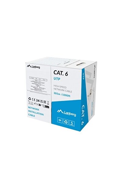 Lanberg Cablu LAN UTP Cat6 305m, Lanberg, gri