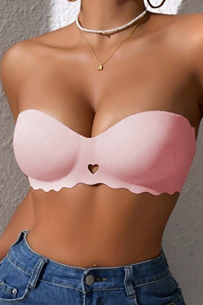 Merry See Stitch-Free Balensiz Lightweight Supported Heart Detail Laser Cut Non-Marking Invisible Bra