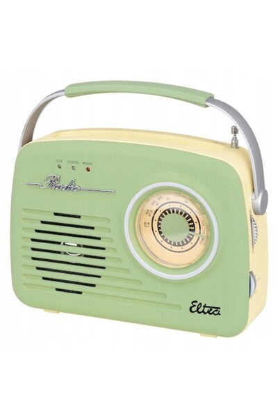 ELTRA Radio portabil Luiza USB, analogic, verde, 210x195x65mm