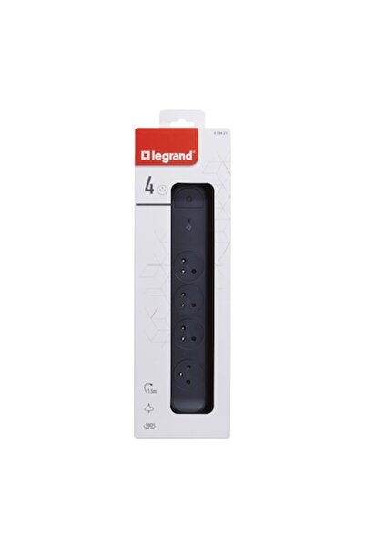 Legrand prelungitor, 4x2PZ, 1,5 m, negru