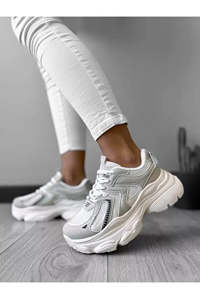 Casual Women's sneakers made of Eco-leather, casual, LA235, Beige