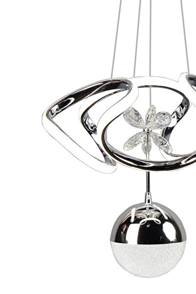 Capella Aydınlatma Simon Krom Modern Sarkıt 3 Renk Işık Avize Salon Mutfak Oda Hol Ledli Avize