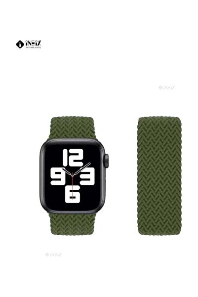 ineix حزام بديل من السيليكون القابل للتمدد بحلقة منفردة مضفرة لساعة Apple Watch SE