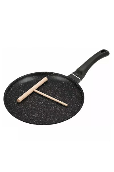 Kinghoff Тава за палачинки, мраморен алуминий, 26 см, черна