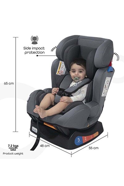 Moon Sumo Car Seat – Group 0/1/2 Convertible, Reclining, Ages 0–6 Years – Grey