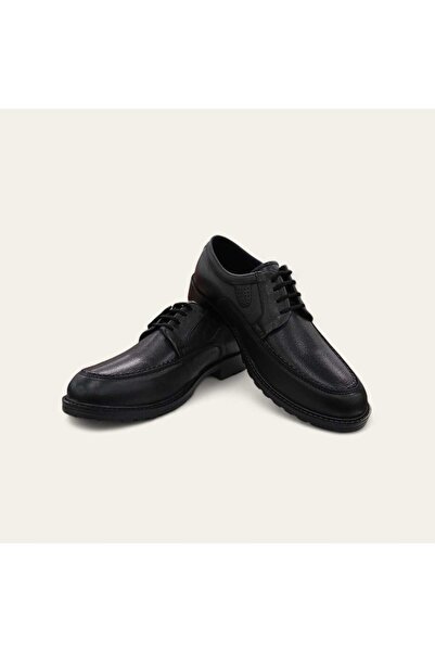 iskarpino Genuine Leather Black Men's Casual Oxford Shoes