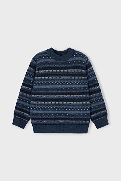 MAYORAL 04381-14 Navy Blue Sweater-Jacquard