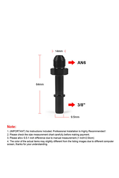 Choice AN6 To 3 8 Quick Connect AN6 6AN AN-6 AN6 To 5/16" AN6 To 3/8" Male EF...