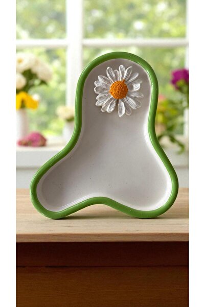 Perazayn Decorative Presentation and Jewelry Plate Model Green Frame-Daisy Charm