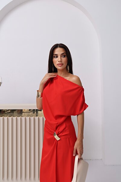 BYBRZ KAYIK YAKA TOKALI ELBİSE