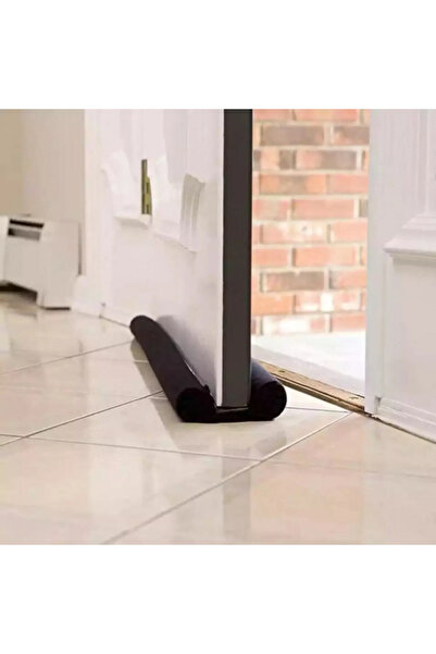 Arnee Bandă izolatoare neagră anti-vânt sub ușă, izolație termică cu două feț...