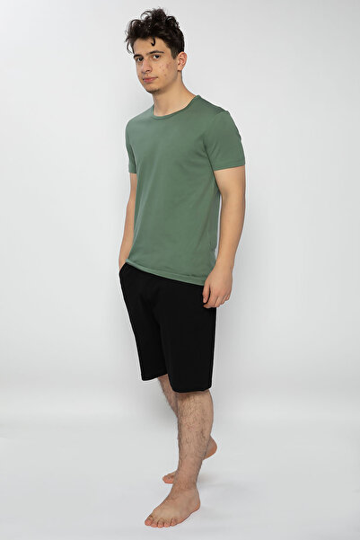 Arnetta Men's green-black pajamas - cotton &amp; modal