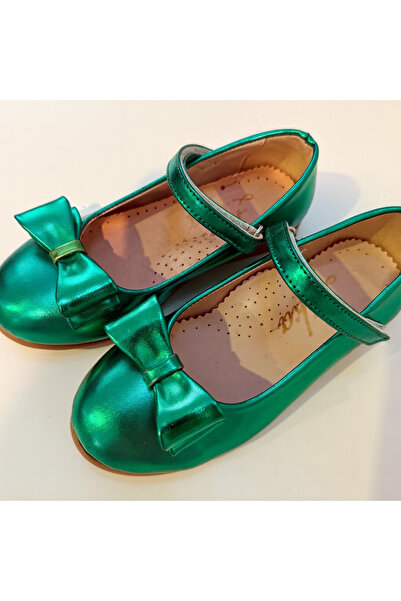 Lika Girl's Shiny Orthopedic Ballet Shoes Pine Green