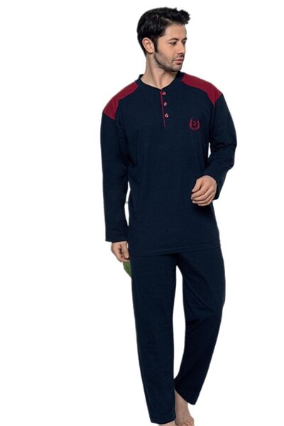 bipamuk Dario Monte Winter Interlock Fabric Large Size Men's Pajama Set 3Xl–5Xl