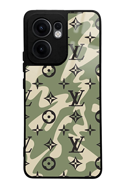 Spoyi Oppo Reno 13F Compatible Green Wave Design Glossy Phone Case