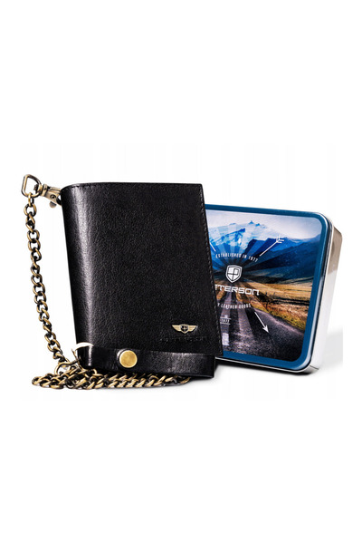 Other Men's wallet made of genuine leather with a chain - Peterson