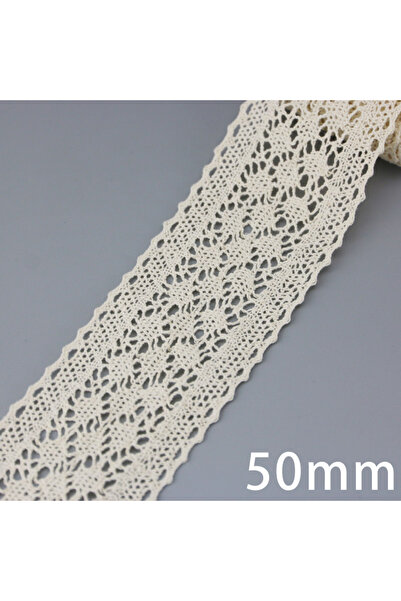 Choice شريط دانتيل حريري شبكي مقاس 50 مم، لون بيج (5 أمتار/قطعة)، مواد حرفية ...