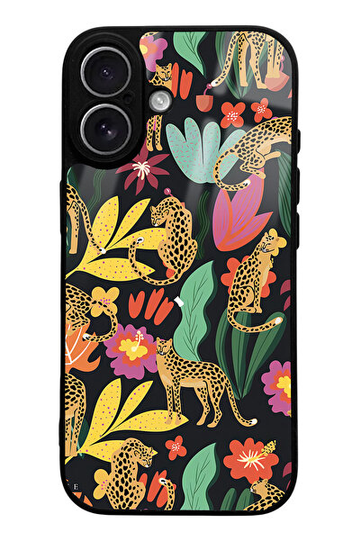 Spoyi iPhone 17 Glossy Phone Case with Floral Cats Design Compatible