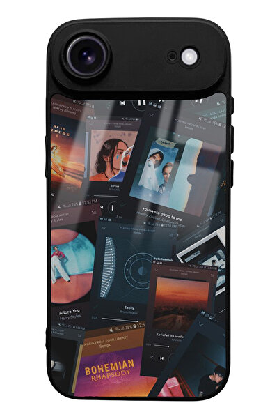 Spoyi iPhone 17 Compatible Air Music Retro Design Glossy Phone Case