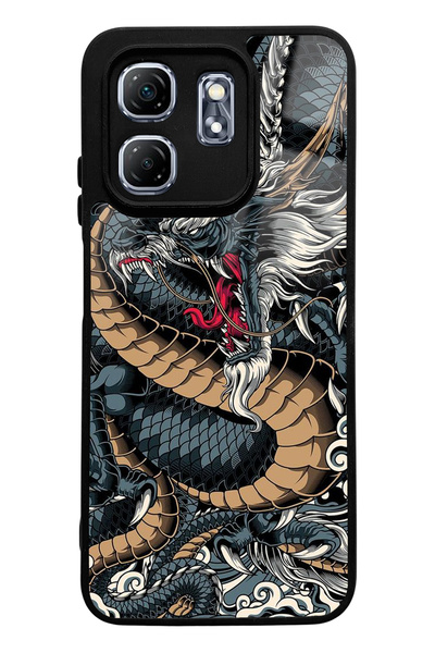 Spoyi Infinix Hot 50I Compatible Dragon Design Glossy Phone Case