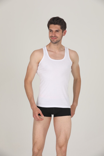 lux tornado 10 Pieces of Combed Cotton White Classic Men's Undershirts