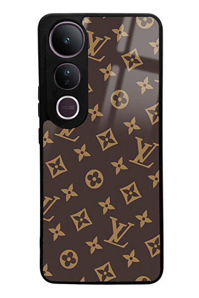 Spoyi Vivo V50 Lite Brown Lv Design Glossy Phone Case