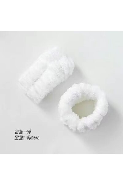 Choice Size fits all WHITE Fashion 2pcs One Pair Wash Face and Wrist Band Abs...