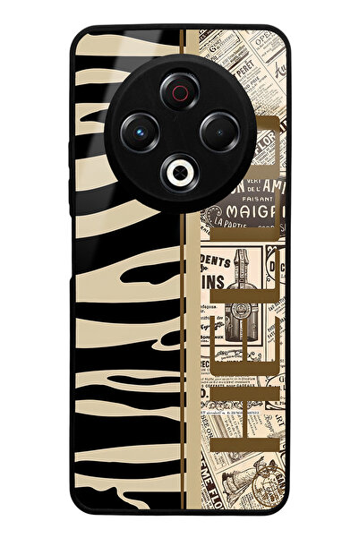 Spoyi Tecno Spark 30 Zebra Newspaper Design Glossy Phone Case Compatible