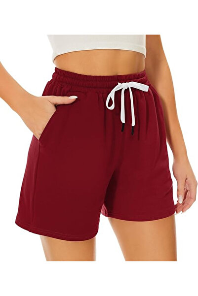OEM HAPYWER women's shorts, size XL, cotton, high waist, red