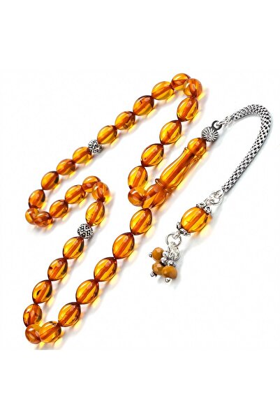 TESBİHCİBABA Baltic Pearl Honey Chestnut Drop Amber Prayer Beads
