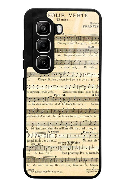 Spoyi Infinix Hot 50 Pro Glossy Phone Case with Music Notes Design