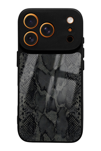 Spoyi حافظة هاتف لامعة بتصميم جلد الثعبان متوافقة مع آيفون 17 برو