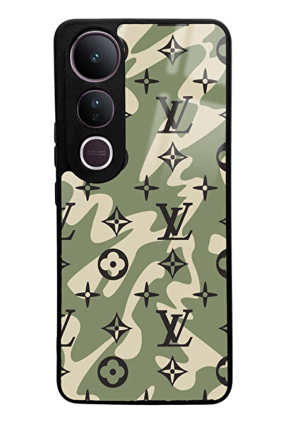 Spoyi Vivo V50 Compatible Lite Green Wave Design Glossy Phone Case