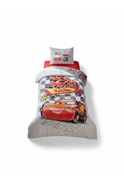 Özdilek Licensed Cars Gray Fast Elastic Single Duvet Cover Set – 100% Cotton