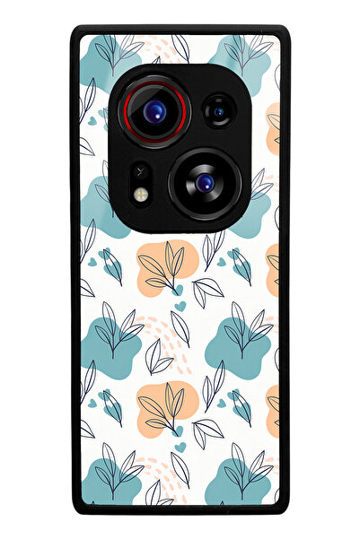 Spoyi Tecno Phantom X2 Pro Compatible Glossy Phone Case with Tiny Leaves Design