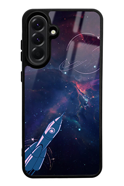 Spoyi A56 Compatible Space Rocket Designed Glossy Phone Case