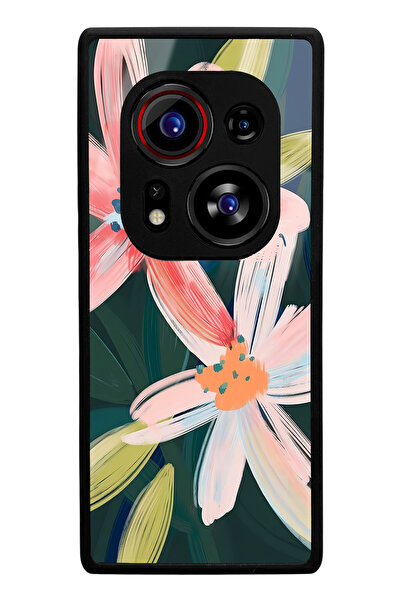 Spoyi Tecno Phantom X2 Pro Compatible Glossy Phone Case with Watercolor Floral Design